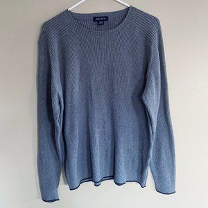 Nautica gray ribbed crew neck pullover sweater
